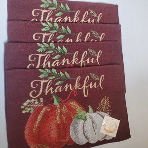 Autumn Festive Thanksgiving Placemats Set of 4